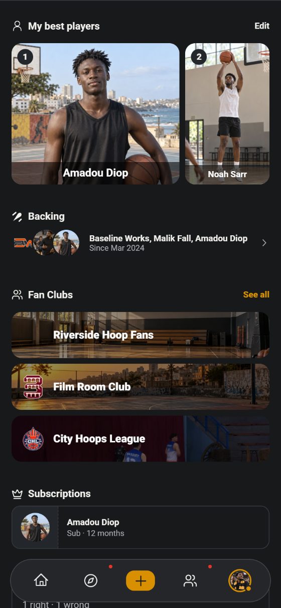 Le Fan ID d’un fan dans l’app